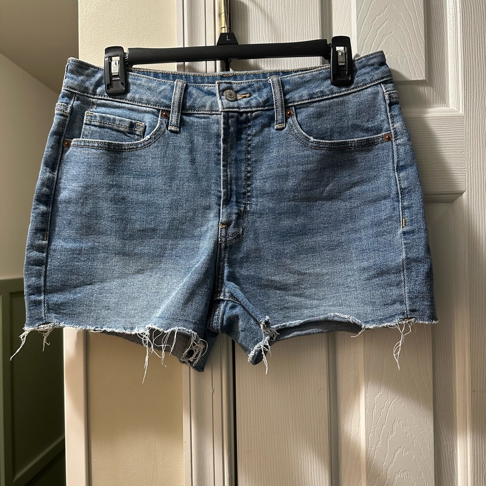 Old Navy Blue Jean Shorts Mid-Thigh Cutoff
